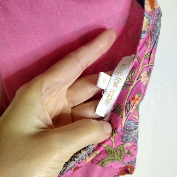 Love the label One Shoulder Midi Dress in Botanical Print sz M - Picture 10 of 12